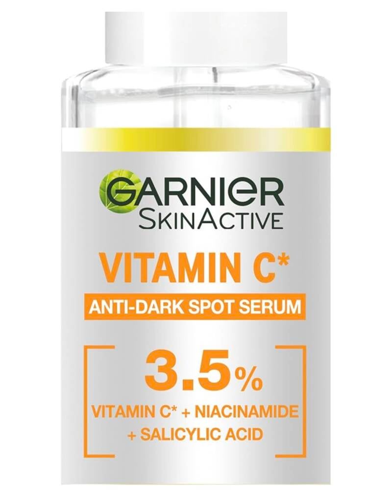 Ingredientes del sérum Garnier: Vitamina C, Niacinamida y Ácido Salicílico
