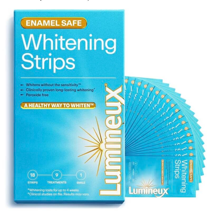 Caja de 7 tratamientos de tiras Lumineux con ingredientes naturales y diseño minimalista