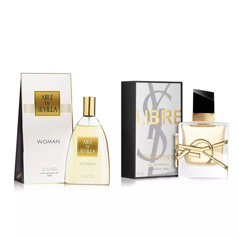 alt="Perfume Aire de Sevilla Woman – aroma elegante y empoderante con toques de ámbar y flores blancas"