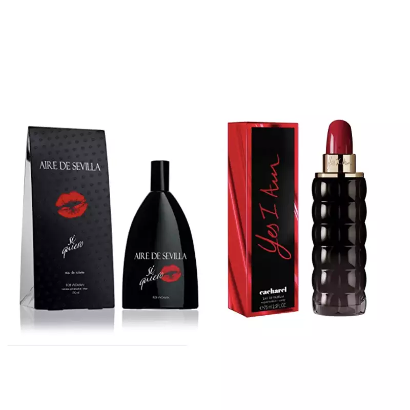 alt="Perfume Aire de Sevilla Sí Quiero – aroma romántico y seductor con esencia de rosas y frutos rojos"