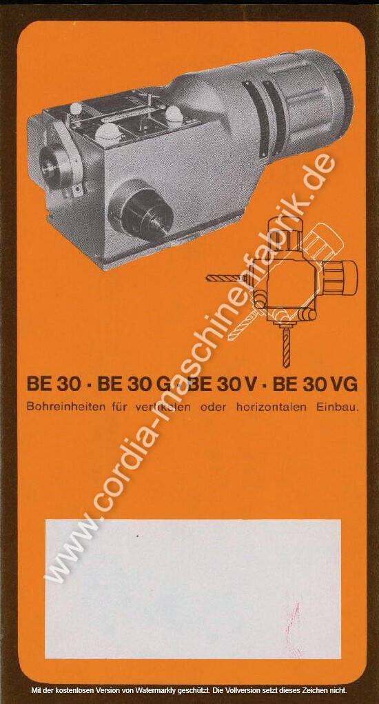 CORDIA Bohreinheit BE30