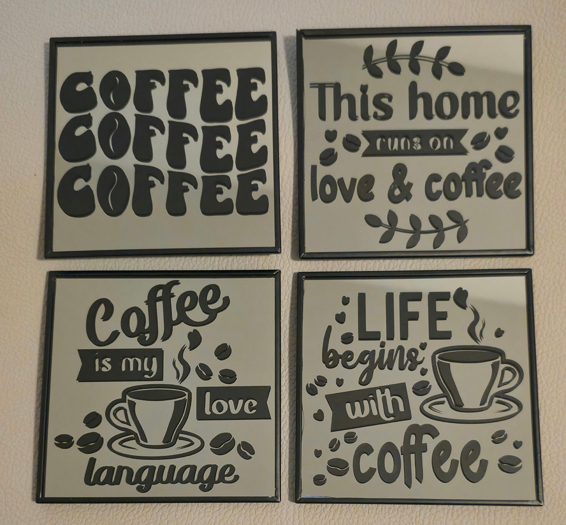 Spiegelonderzetters 4st