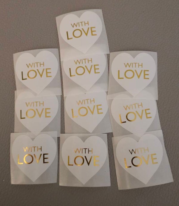 Sticker 'hart with love'