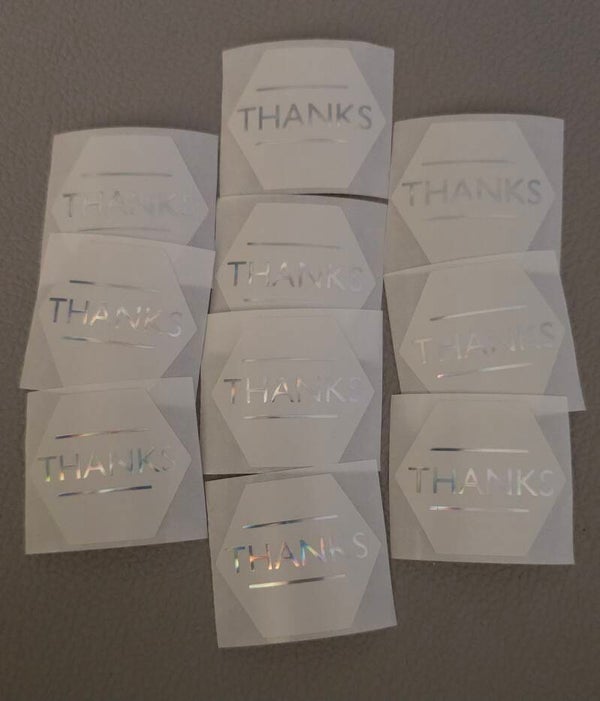 Sticker 'zeshoek thanks'