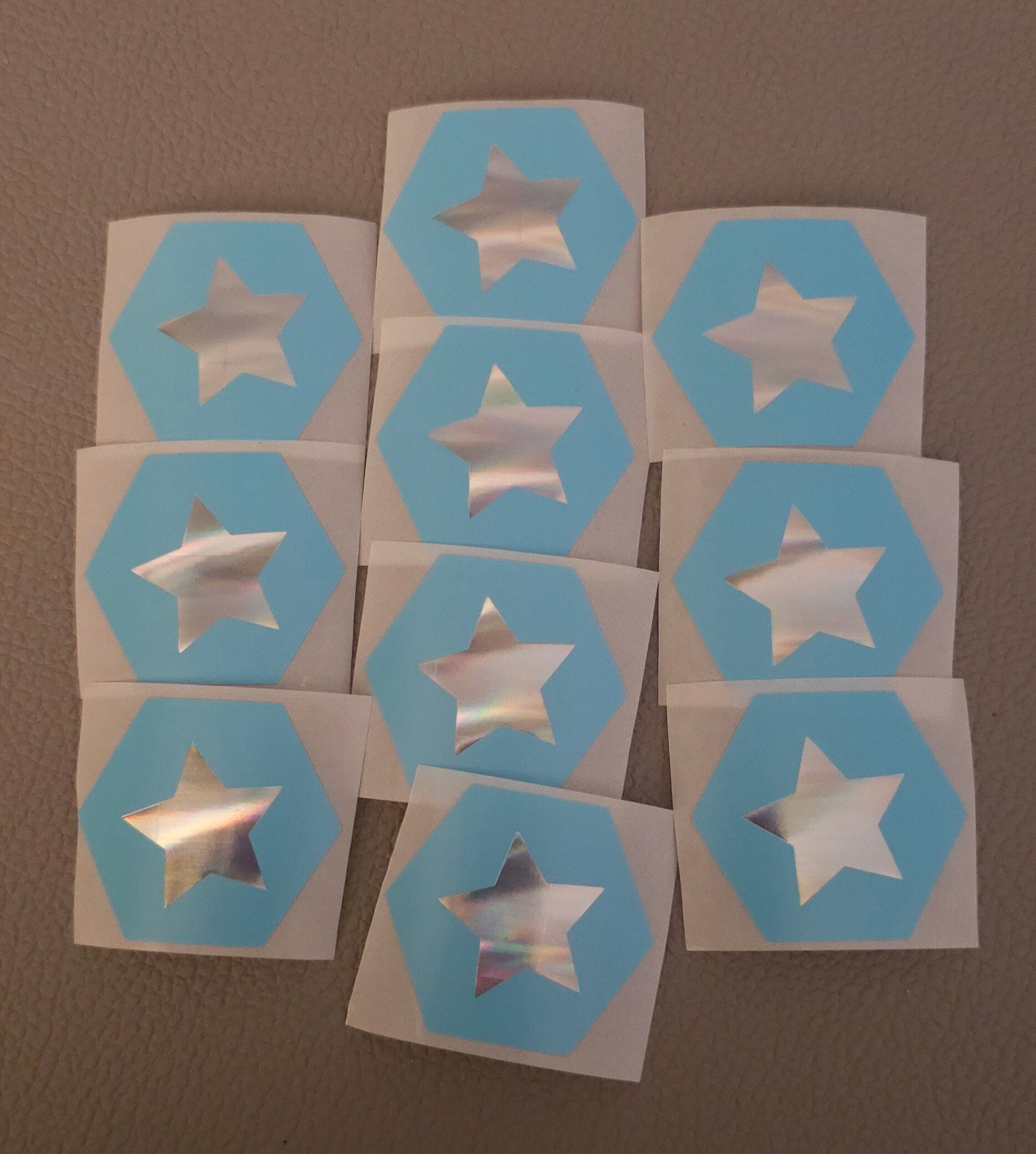 Sticker 'zeshoek ster'