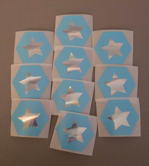 Sticker 'zeshoek ster'
