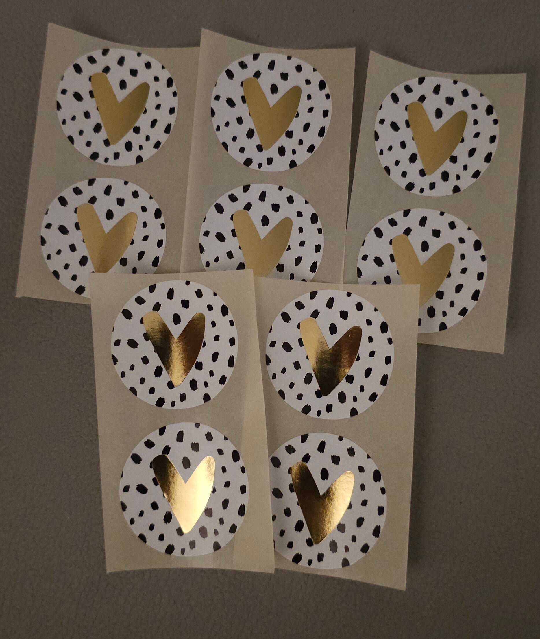 Sticker 'hart goudfolie'