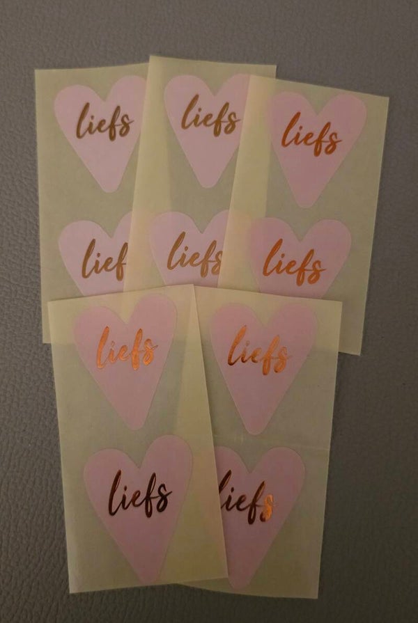 Sticker 'Hart liefs'