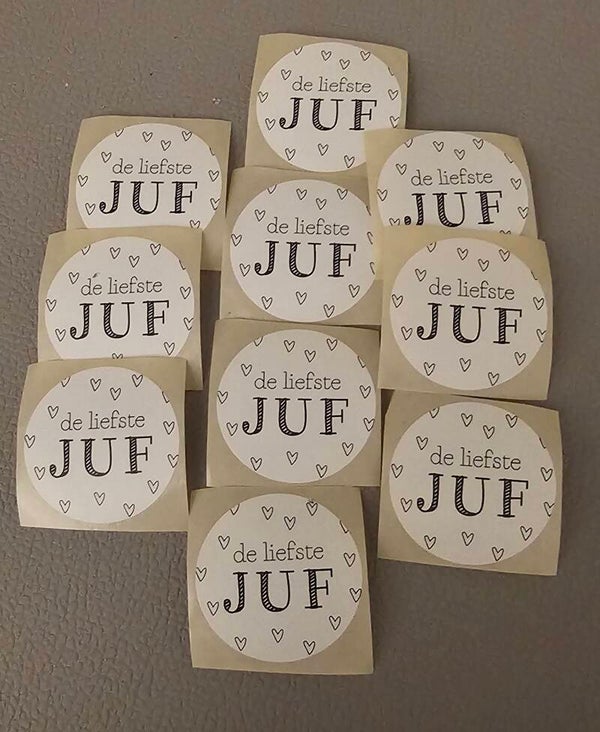 Sticker 'Liefste juf'