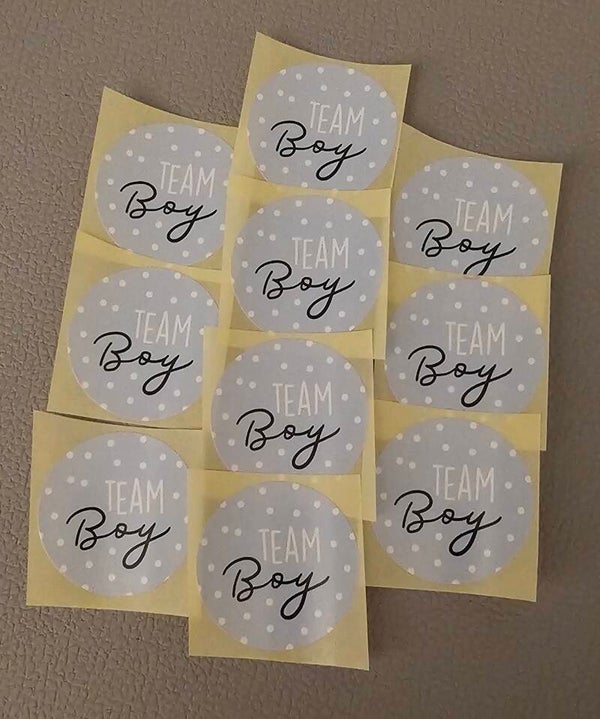 Sticker 'it's a boy blauw'