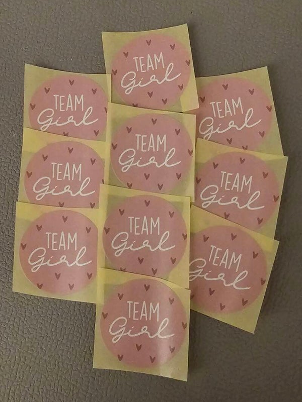 Sticker 'Team girl roze'