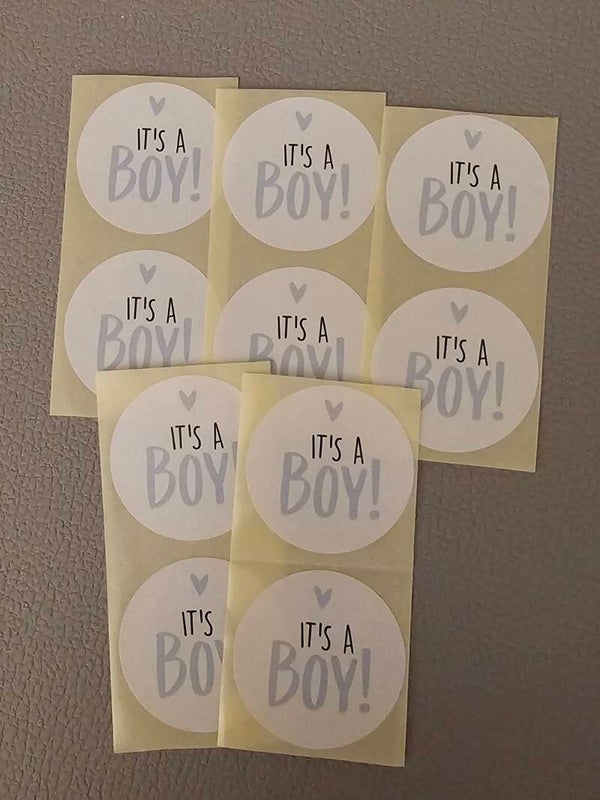 Sticker 'it's a boy wit'