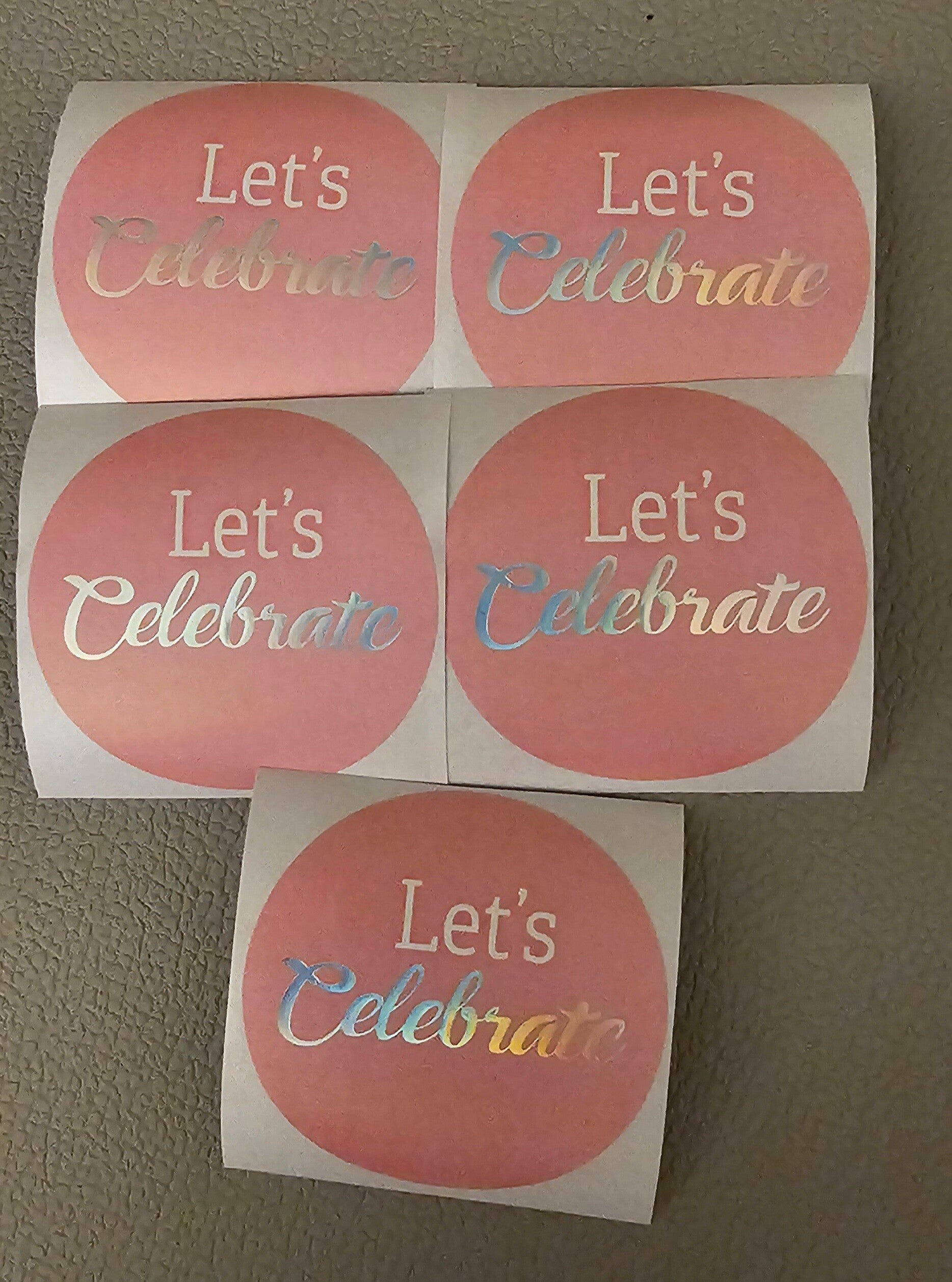 Sticker 'Let's celebrate'