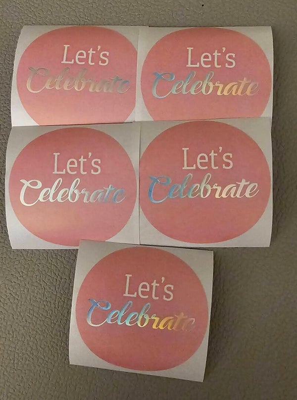 Sticker 'Let's celebrate'
