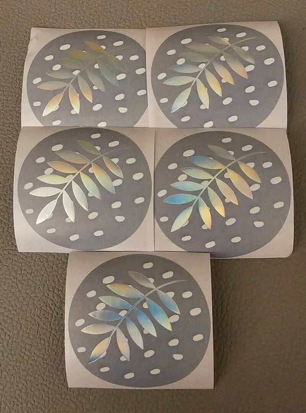 Sticker 'blad zilver'