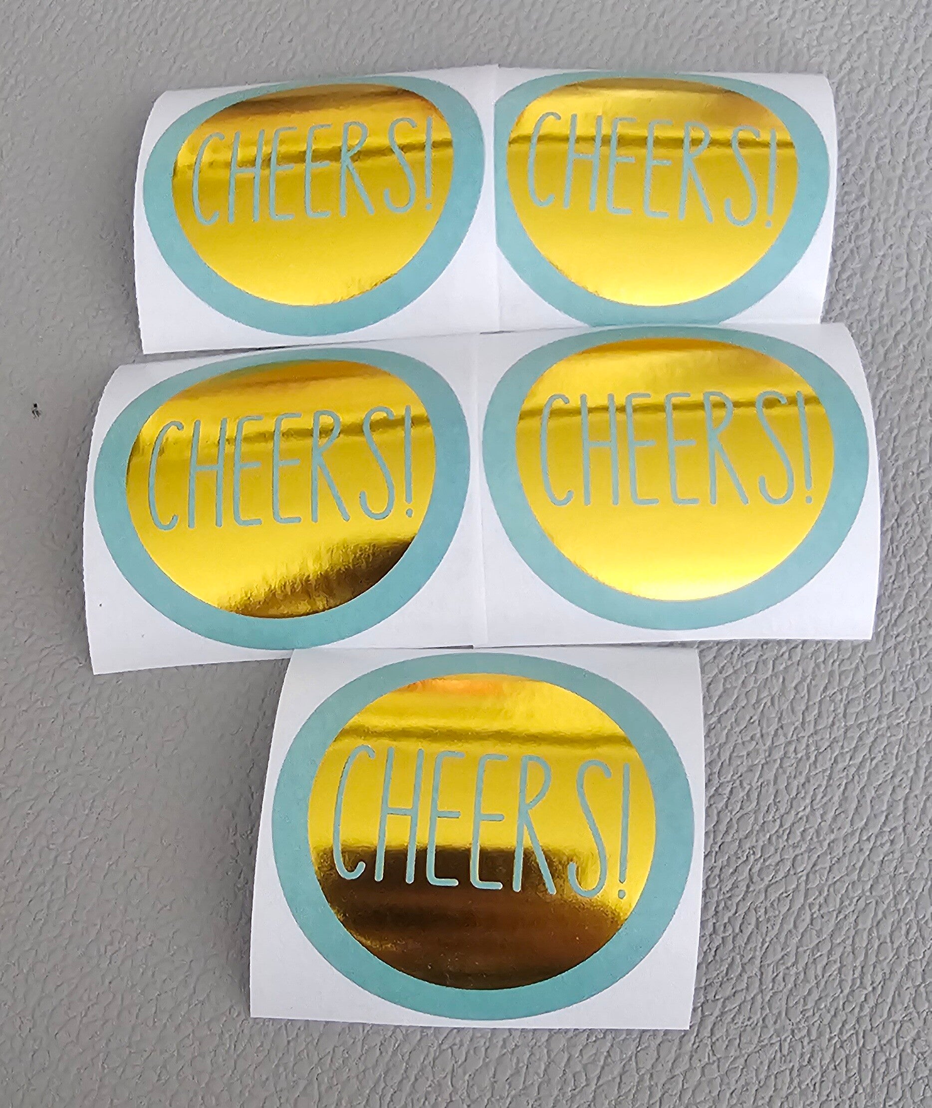 Sticker 'cheers gold'