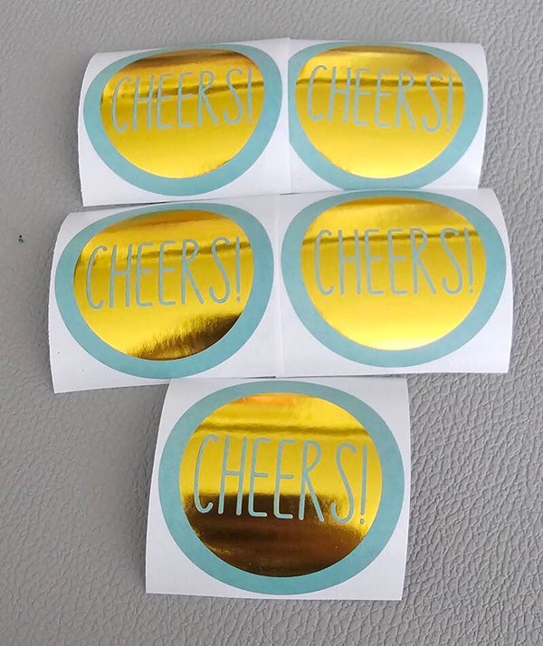 Sticker 'cheers gold'