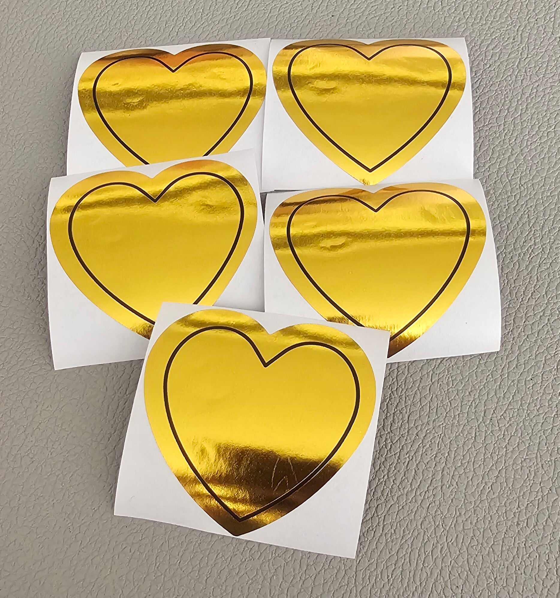 Sticker 'hart goud'