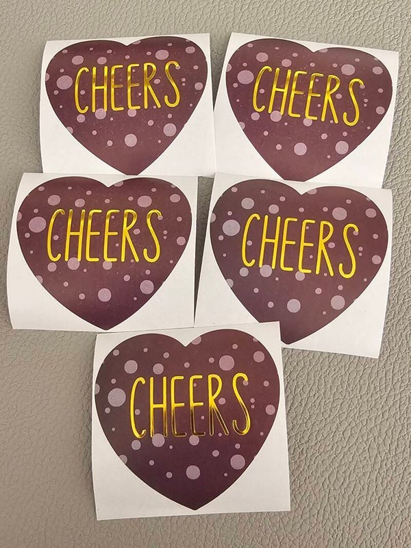 Sticker 'Cheers purple'