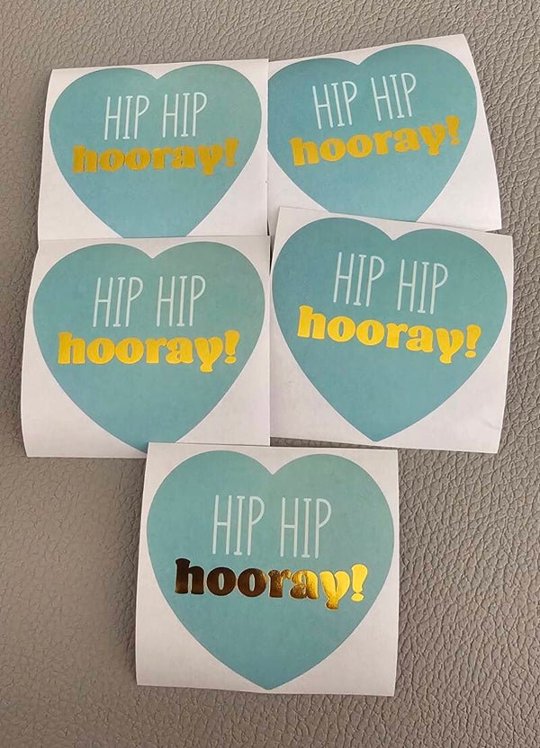 Sticker 'hip hip hooray'