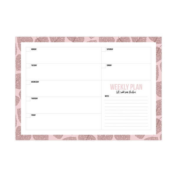 Weekplanner ‘Skeleton leaves’
