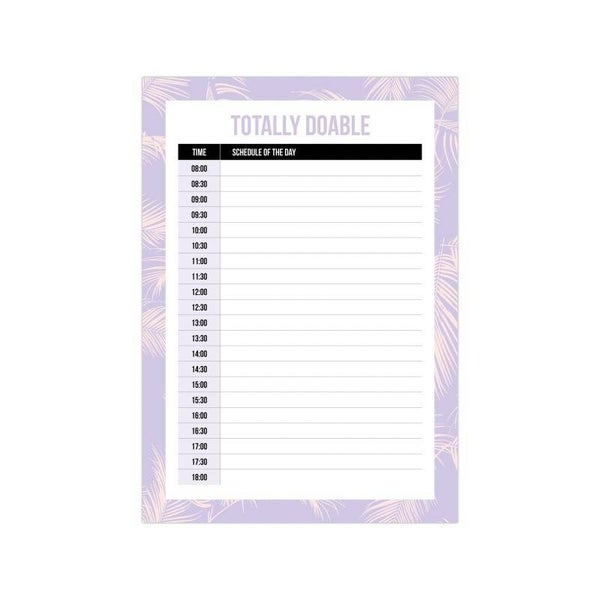 Daily planning 'Totally doable lila'