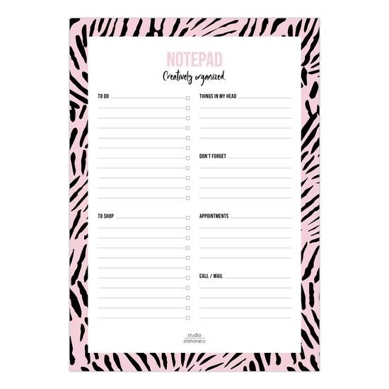 Mealplanner A5 'Leaves pink'