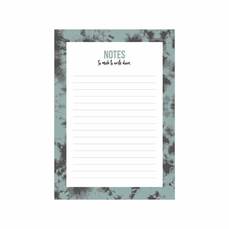 Notitieblok 'Tie dye petrol'