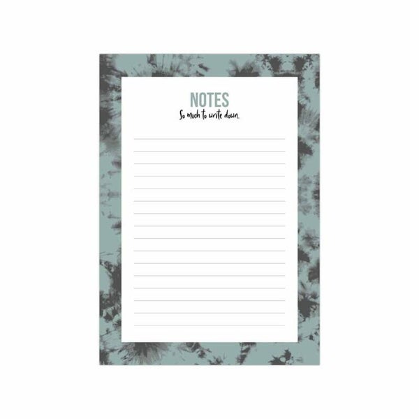 Notitieblok 'Tie dye petrol'