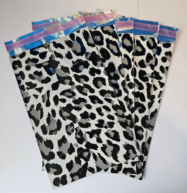 Cadeauzakje Plastic 'Grijs Panter'