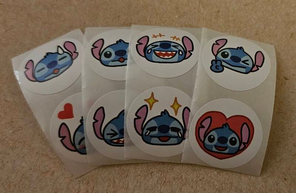 Stickers rond 'Stitch'