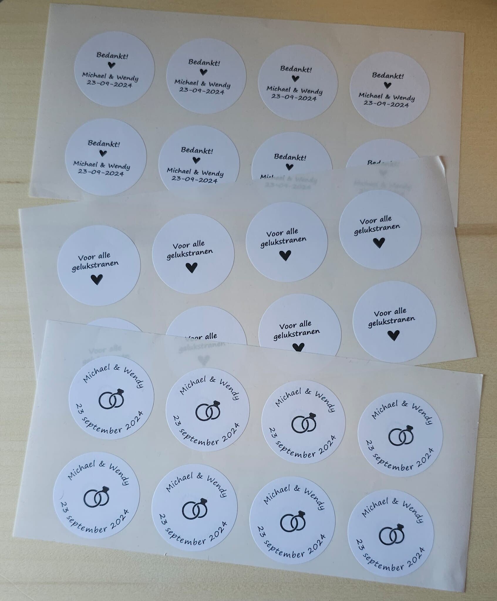 Stickers Bedankt!