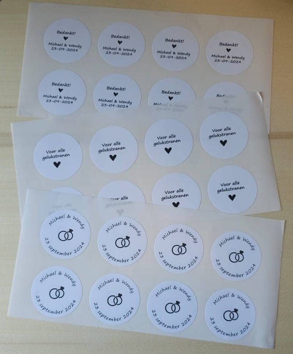 Stickers Bedankt!