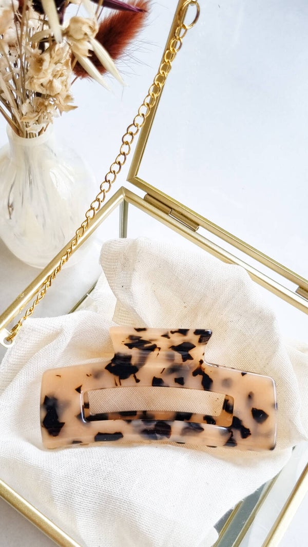 Jill / beige large haarclip