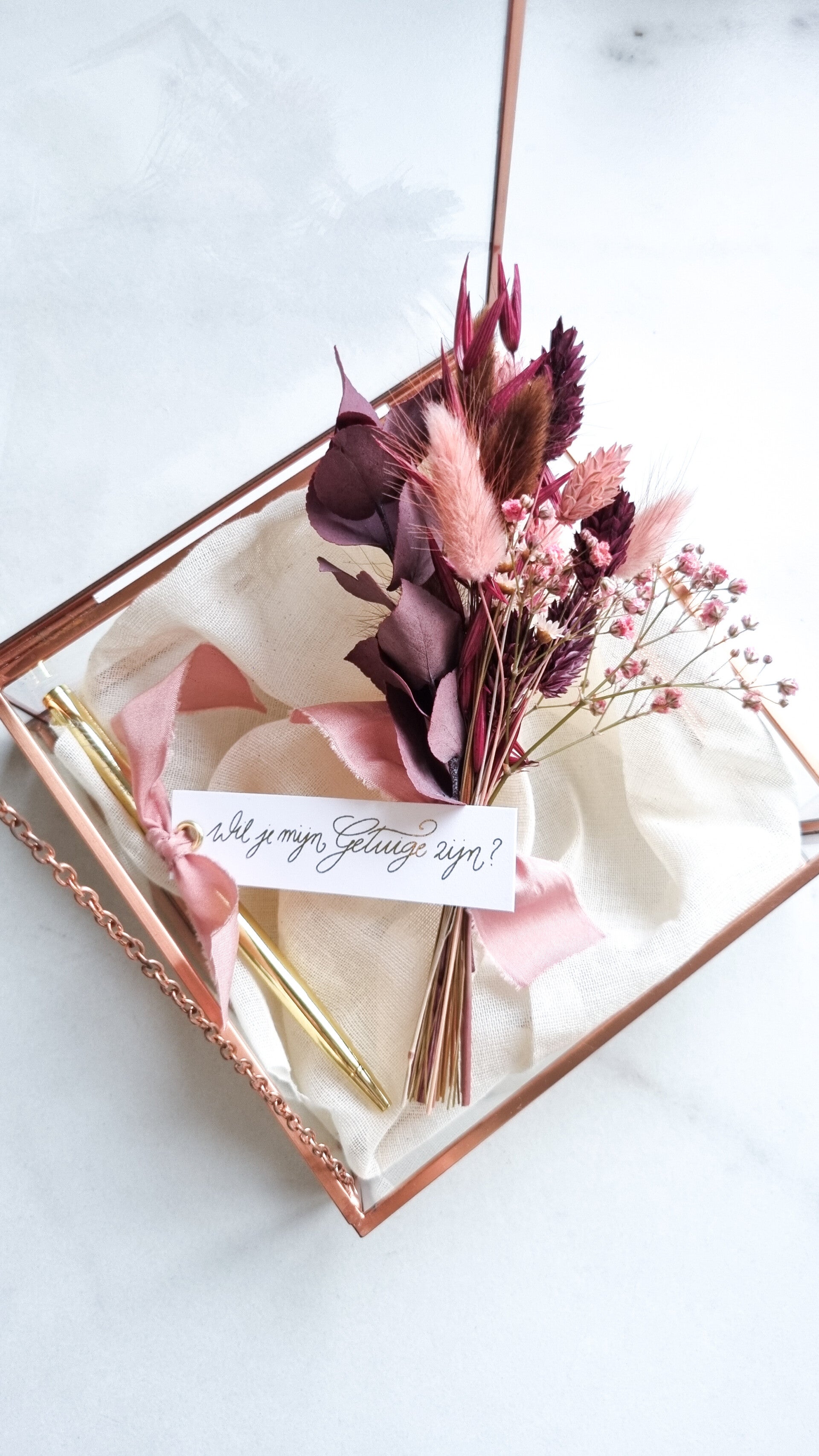 Gift memorybox VIERKANT rosé