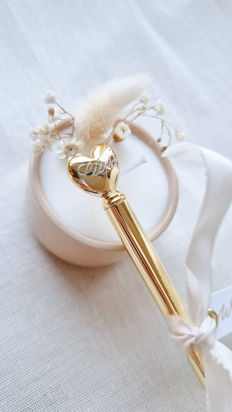 Balpen hartje met gravure