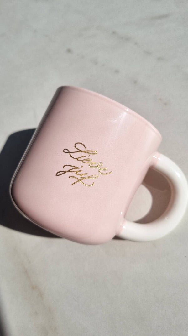 Sorbet mok - Rose Blush "Lieve juf"