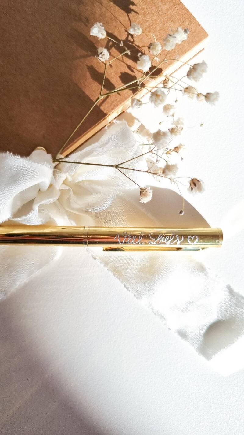 Balpennen gastenboek goud (5st.) - zonder gravure