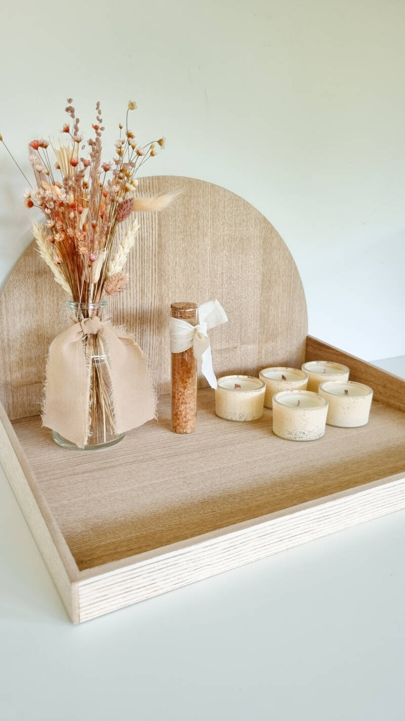 Dienblad voor attenties - Wood