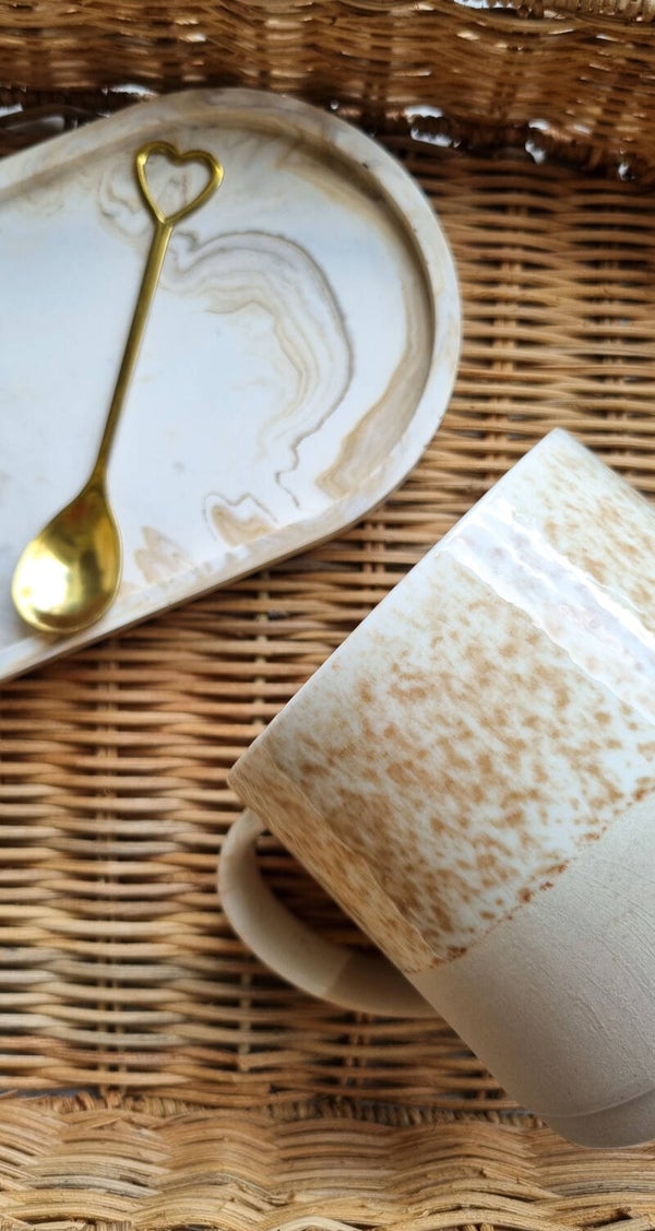 Ovaal bord beige
