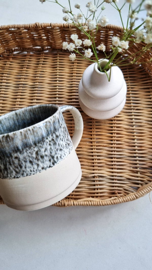 Theemok met gravure - grey