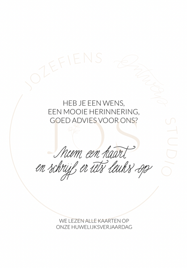 Kaart voor kader gastenboek