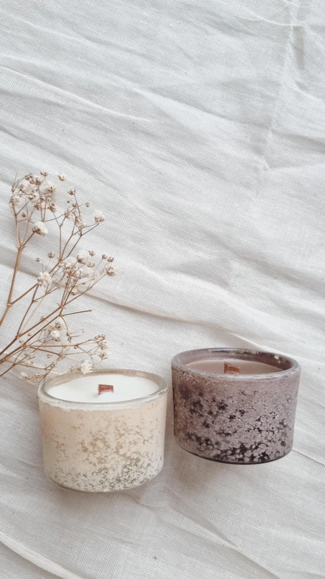 Kaarsje stone - 1x vanilla reeds met gravure METER