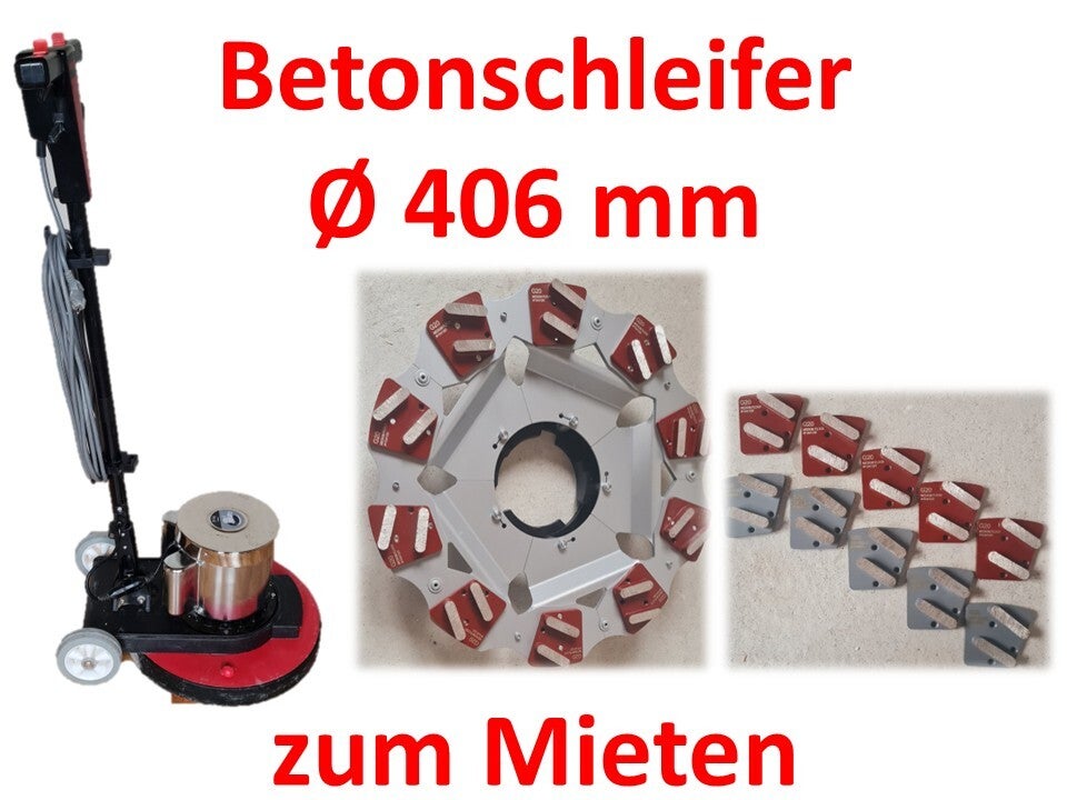 Betonschleifmaschine  Ø 406 mm mit Diamantscheibe