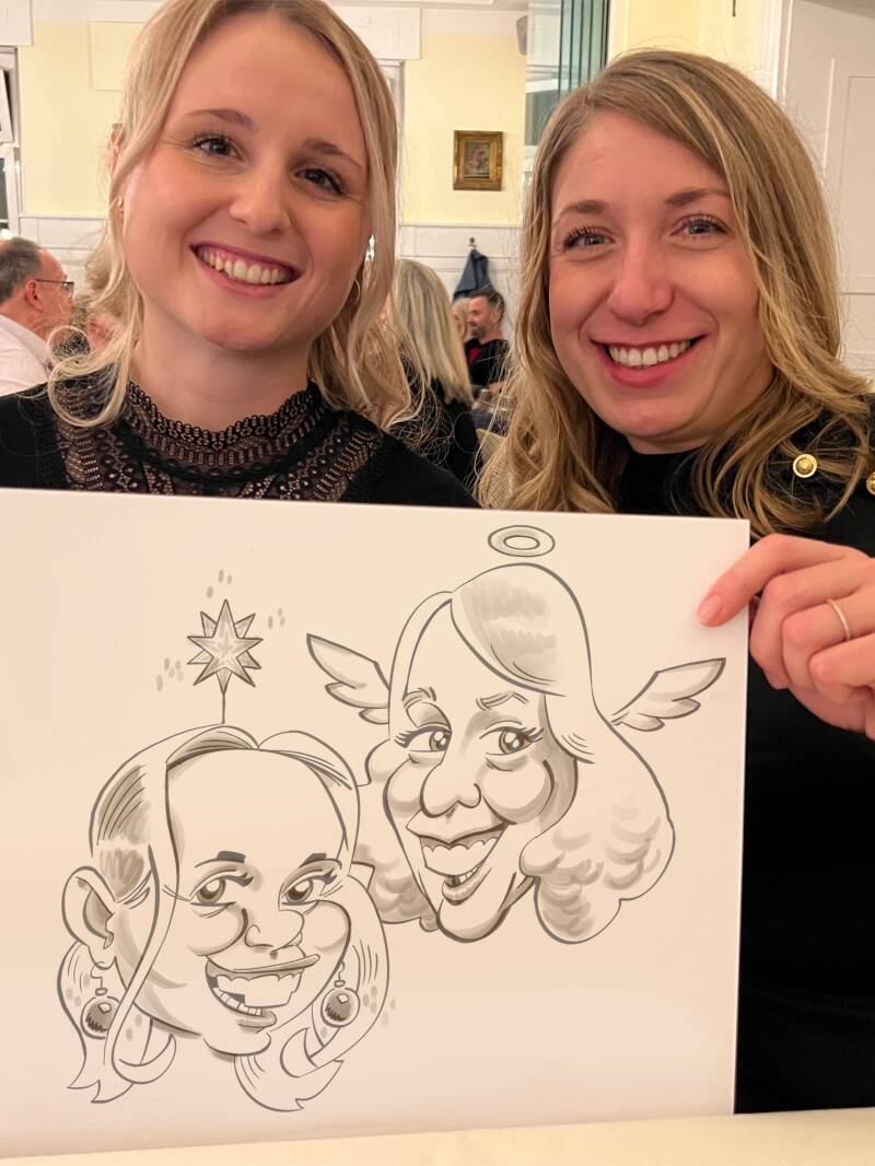 Schnellzeichner Karikaturen Weihnachtsfeier