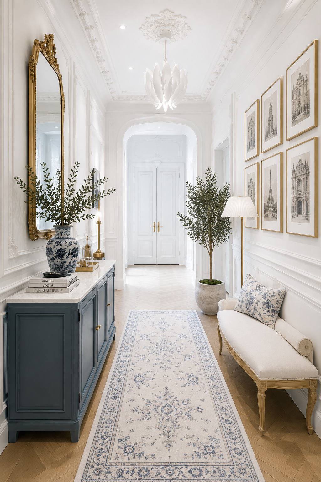 The Parisian Blue &amp; Gold Foyer