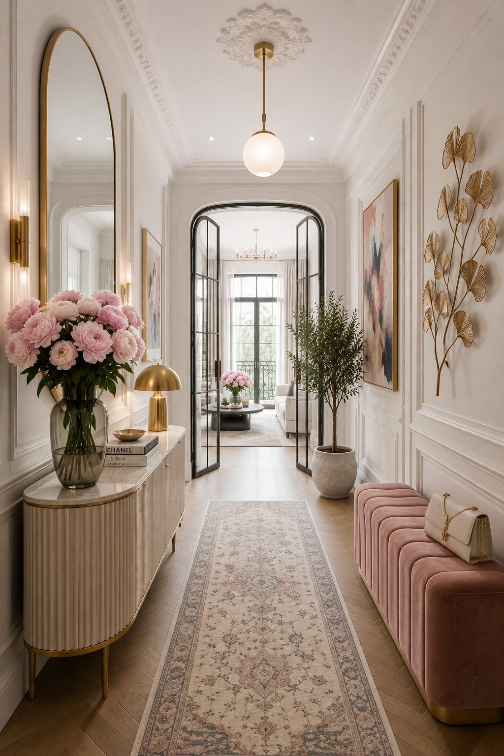 Elegant French-Inspired Hallway