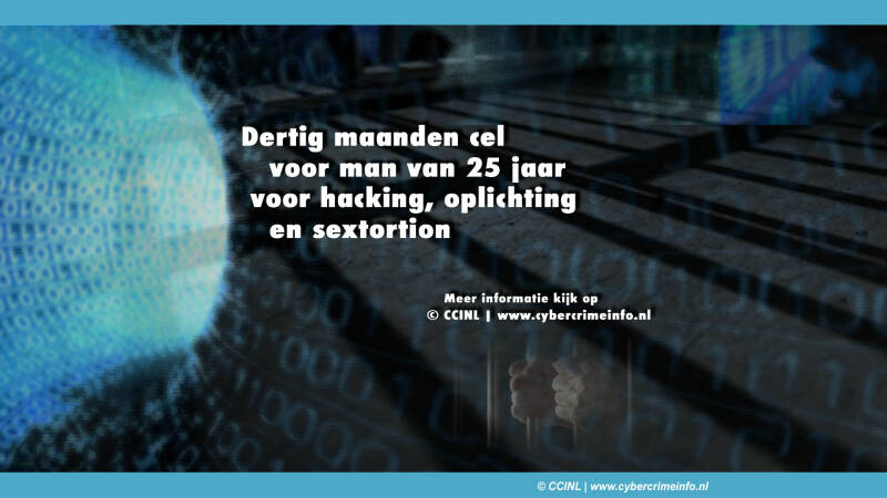 Dertig maanden cel voor man van 25 jaar, voor hacking, oplichting en sextortion
