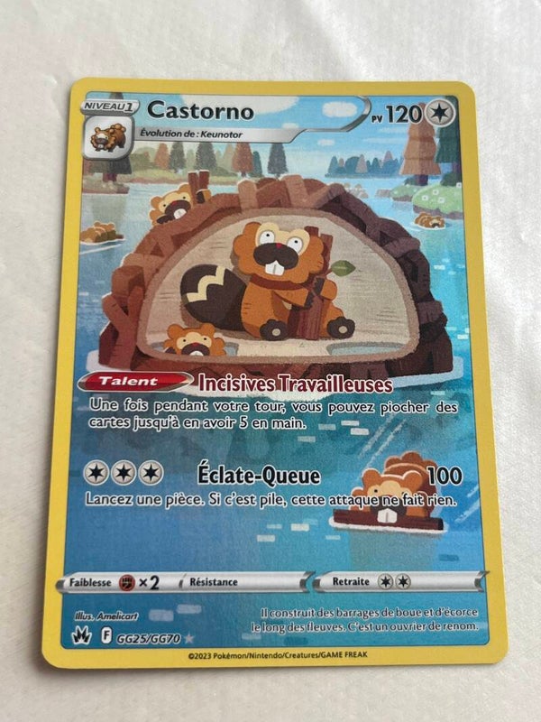 CARTE POKÉMON CASTORNO GG SÉRIE ZÉNITH SUPRÊME