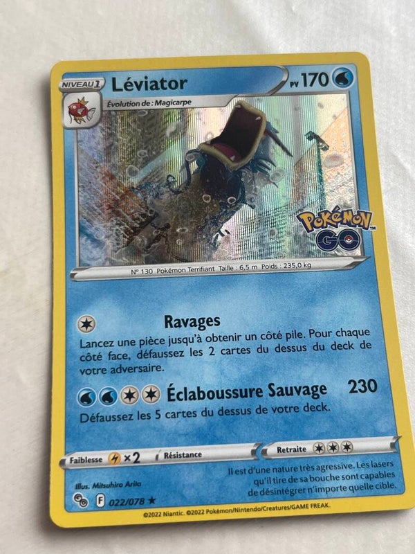 CARTE POKÉMON LEVIATOR HOLO SÉRIE POGO